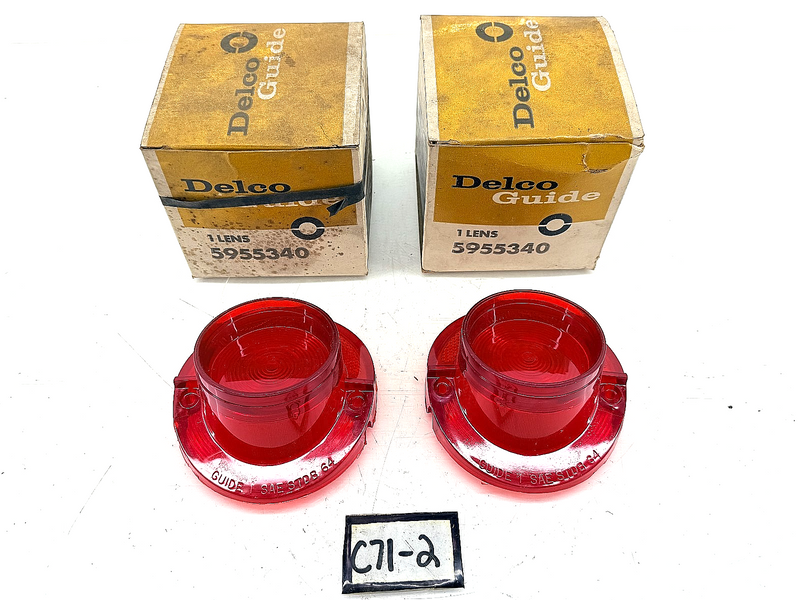 NOS 1964 Chevrolet Biscayne Tail Light Lens Pair SAE STDB 64 5955340 C71-2
