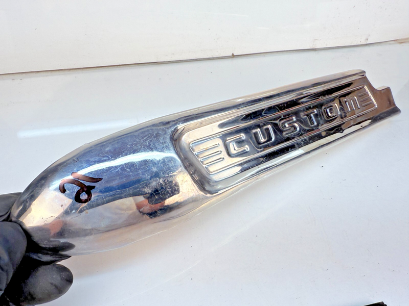 OEM 1950 Ford Custom Fender Emblem Moulding Trim Spear Left 0A-16189 50 B64-21