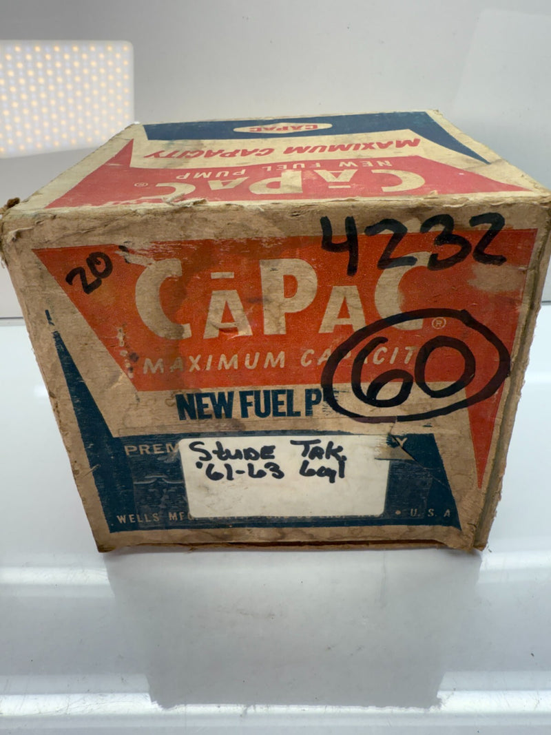 NORS CAPAC 1953 International Truck 220ci Rebuilt Fuel Pump 4232 F-60