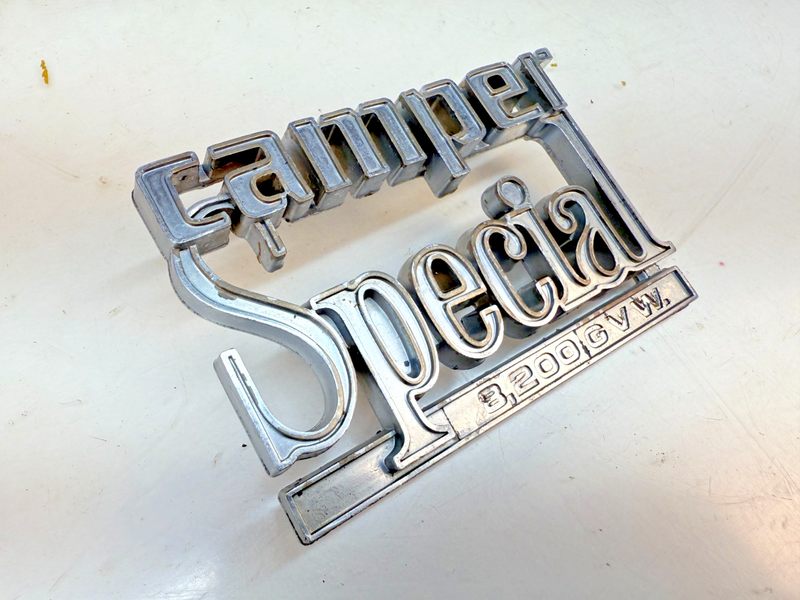OEM 1973 - 1980 Chevy Camper Special Fender Badge Emblem Squarebody E7-96