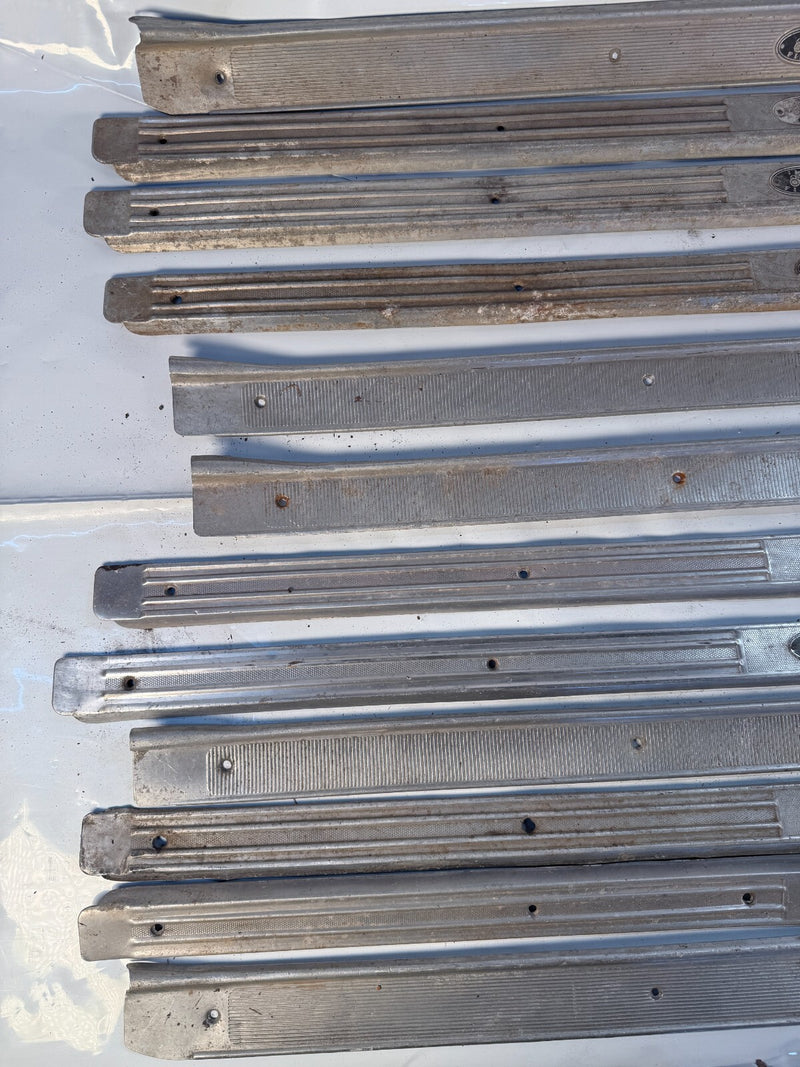 1959 - 1960 CHEVY IMPALA BELAIR Sill Scuff Plate Trim LOT 59 60 S2-35