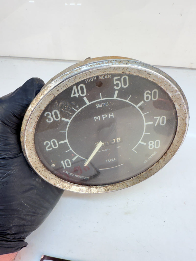 Vintage OEM Smith Nash Metropolitan Speedometer Fuel Gauge 58 59 60 61 62 B61-24