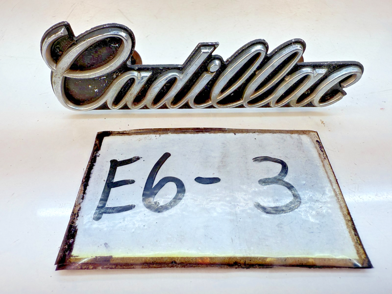 Large Cadillac Script Sign OEM GM Cadillac 1980 - 1992 Grille Script Emblem 1624421 Metal E6-3 ...