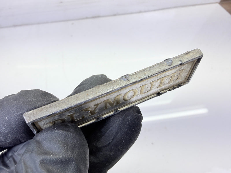 OEM Mopar 1976 - 1979 PLYMOUTH Metal Trunk Lid Emblem Mopar 3811445 E8-108