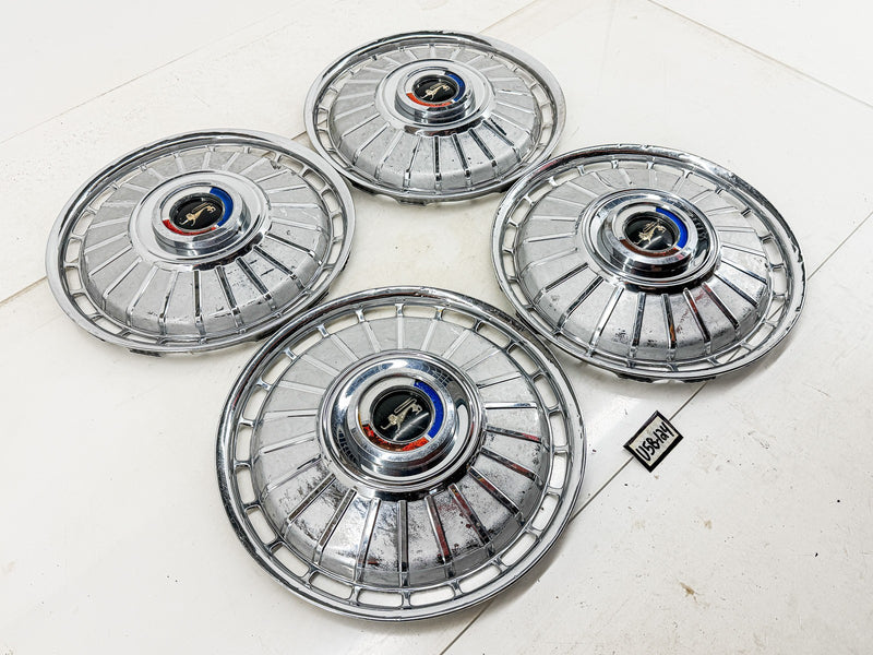 1961 1962 1963 Ford Thunderbird Fairlane Galaxie Sunliner Hubcaps 14" U5B-124