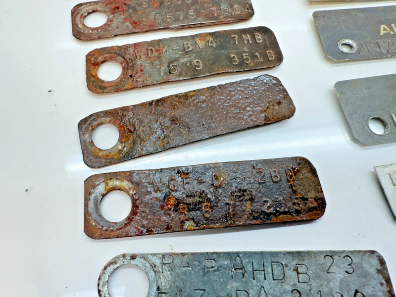 60- Vintage OEM LOT Metal Plate Tag VIN Plate Badge Emblem Serial Data ID B65-28