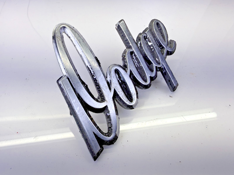 Vintage OEM Dodge Script Emblem Badge Metal 1950s 1960s Mopar 2956722 E8-98