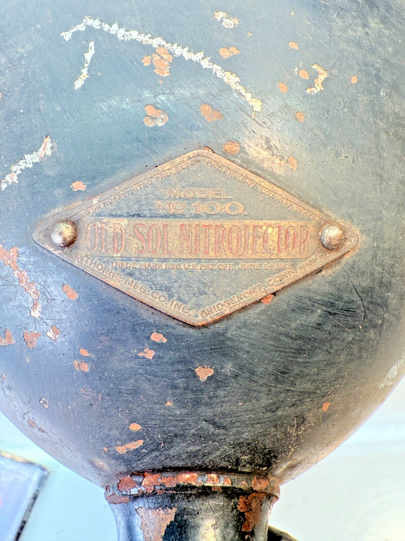 VINTAGE OLD CAR Search Light Old Sol Nitrojector Model# 100 PRE 1920's B58-2