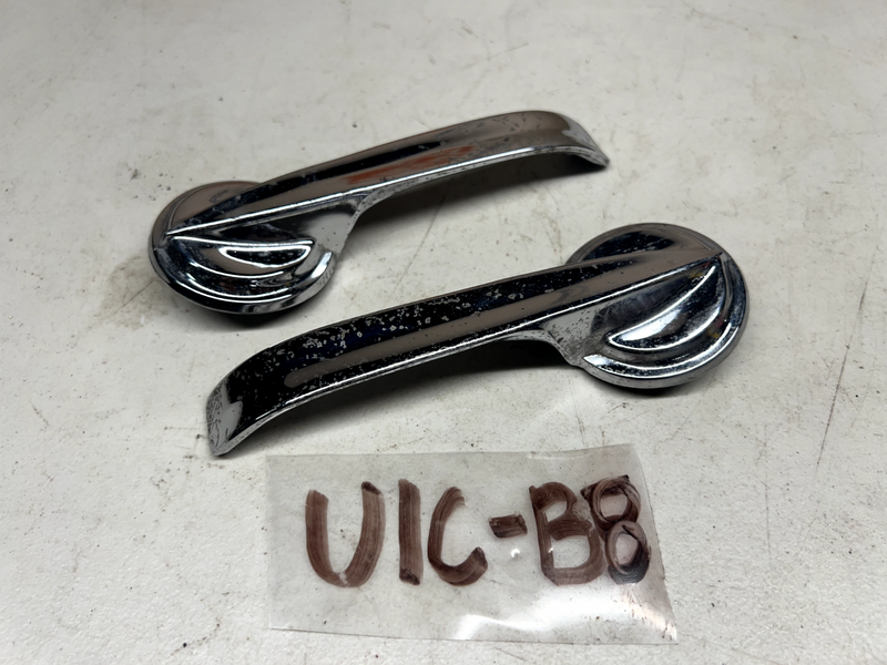OEM PAIR OF FORD 55-63 THUNDERBIRD FAIRLANE GALAXIE INTERIOR DOOR HANDLE U1C-B8