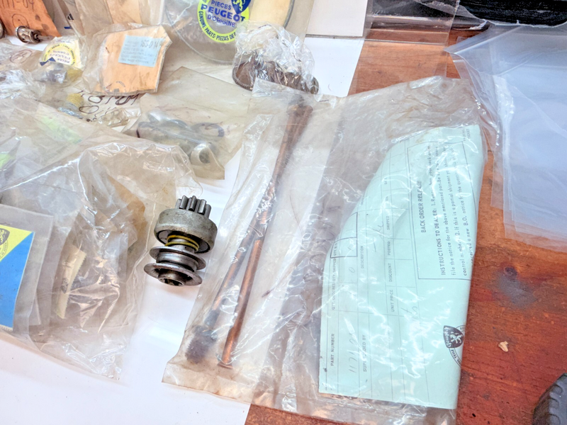 VINTAGE *NOS* PEUGEOT HUGE MISC. PARTS LOT  / COLLECTION  -SEE PARTS LIST- B72-1