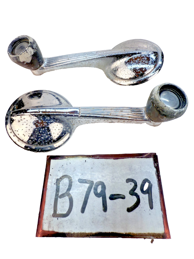 1949 - 1962 Chevy Corvette Bel Air Impala PAIR Door Window Crank Handle B79-39