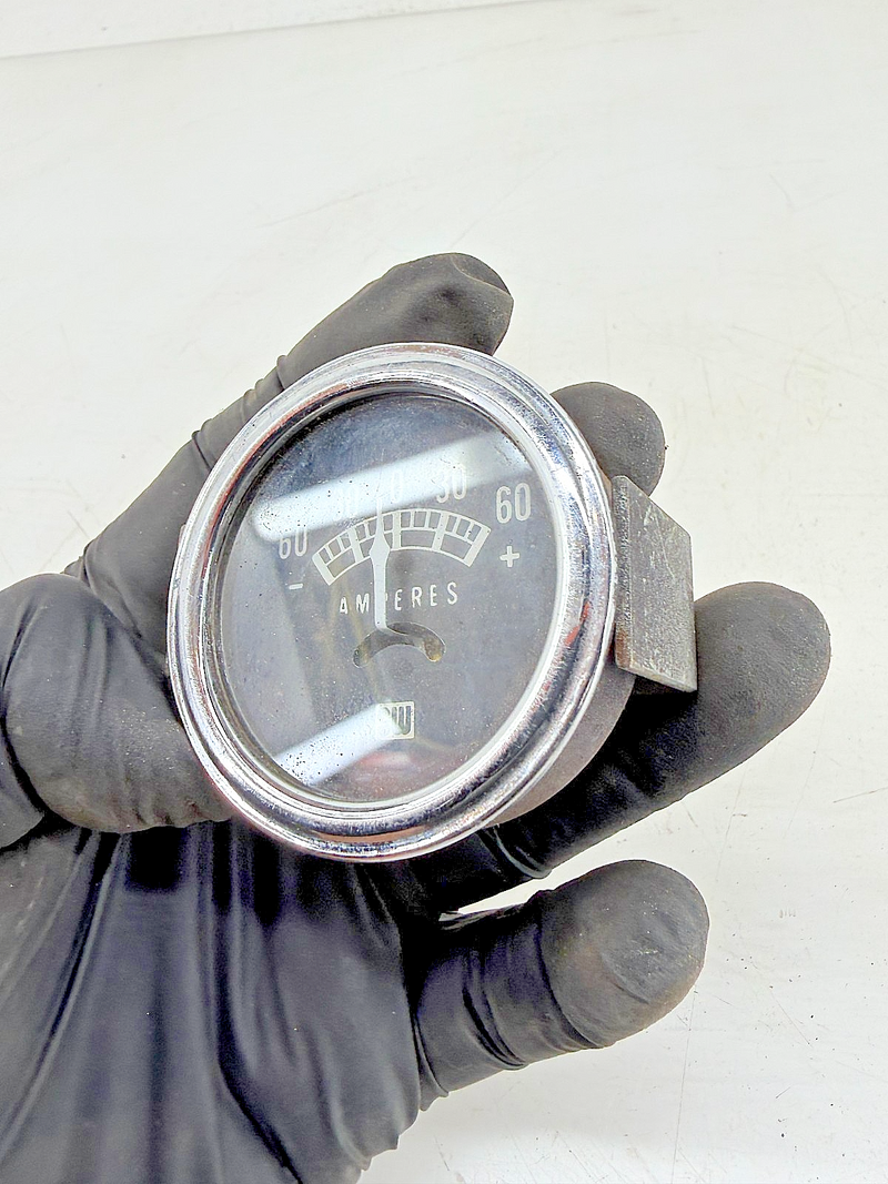 Vintage 1950s - 1960s Hot Rod Stewart Warner Ammeter 60 Amp Gauge 416883 C39-59
