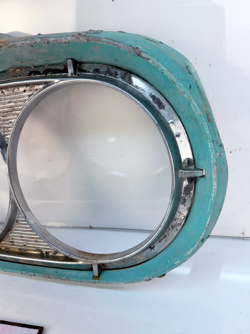 Vintage OEM 1958 Edsel Ranger Headlight Bezels 13061 head light Trim Ring B62-27