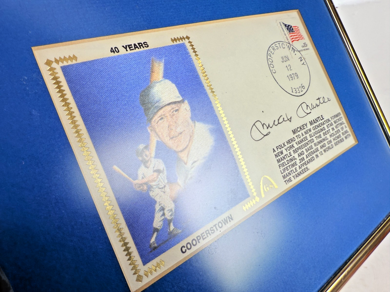 1979 Mickey Mantle Signed Autographed 1st Day Cover Cachet Auto Rare Yankees #7