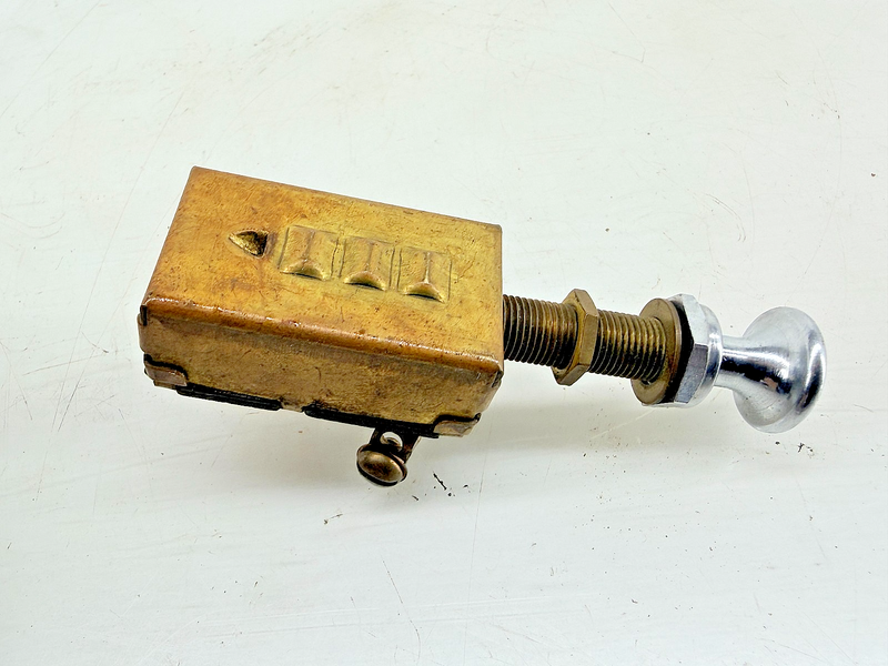 Vintage Push-Pull 3 Way Headlight Switch Chrome Knob 1930s 1940s Ford C67-175