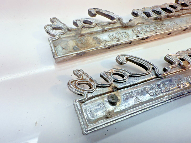 OEM 1968 - 1972 Ford Custom Cab Truck Emblem Badge PAIR Custom B32-173