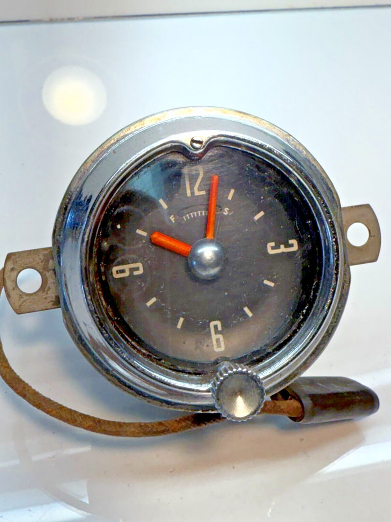 OEM 1952-53 Ford Mercury Gauge Wind Up Dash Clock Assembly Wiring FOMOCO B48-8