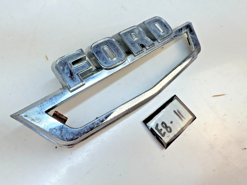 OEM 1964 FORD PICKUP TRUCK CHROME HOOD SIDE EMBLEM C4TB-16A652-B E8-11