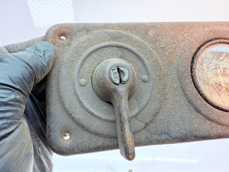 Vintage Original 1919 - 1925 Ford Model T Switch Gauge Dash Plate C24-43