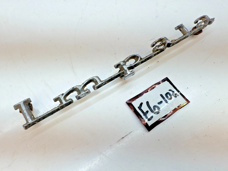 OEM 1967 Chevy Impala Rear Quarter Panel Emblem Nameplate Script E6-102