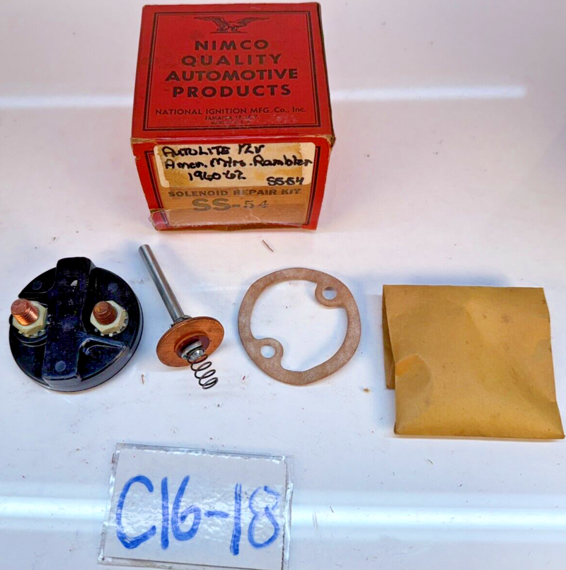 NOS 1960 - 1962 AMC RAMBLER SOLENOID REPAIR KIT SS-54 60 61 62 C16-18