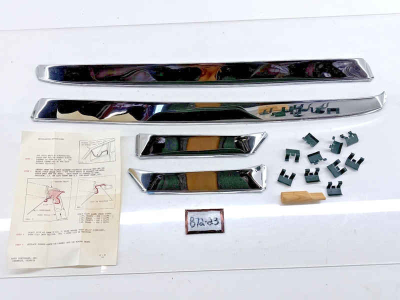 Vintage NOS Ventshades F-35 Stainless Steel Set 1965 Ford Mercury 2DR B72-23