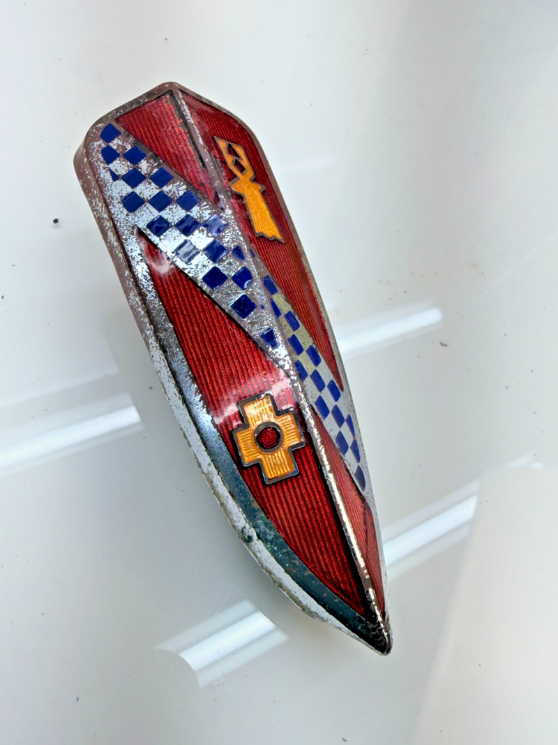 Vintage Original 1939 Buick Cloisonne Grille Ornament Emblem Badge E8-48