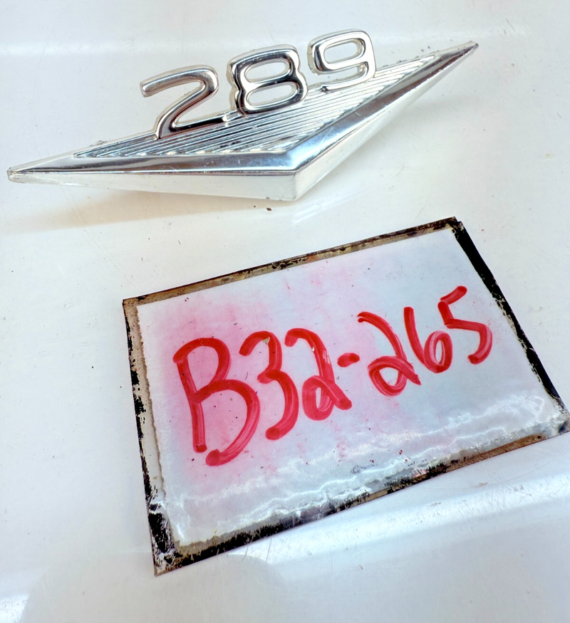 OEM Ford Mustang Fairlane 289 Fender Badge Emblem 1964 - 1966 B32-265
