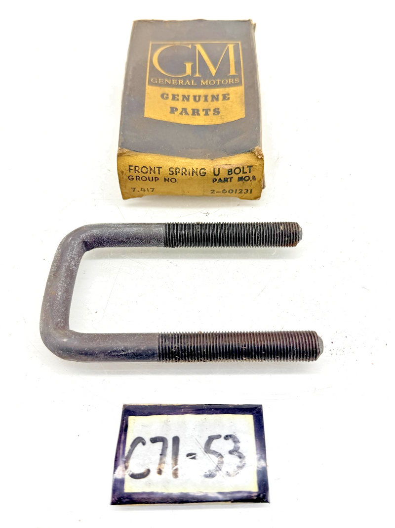 NOS GM 1929 - 1955 Chevrolet Passenger /Truck Front Axle U-bolt Rear 601231 C71
