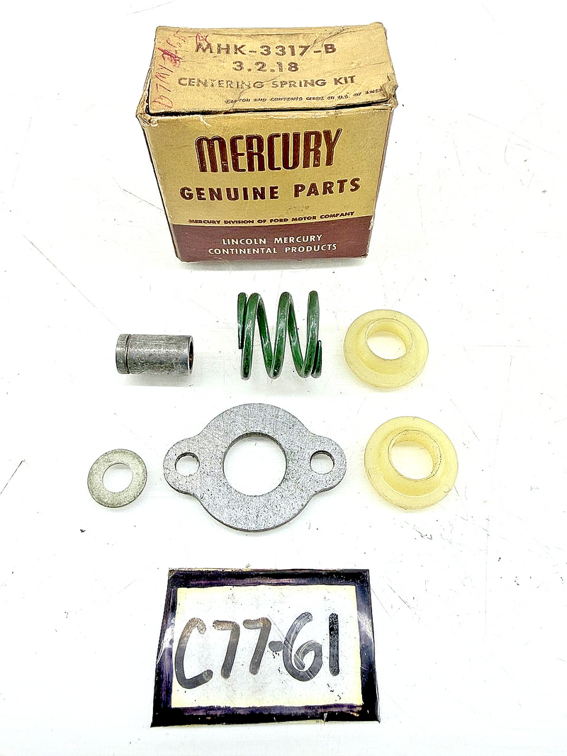 NOS 1953 LINCOLN MERCURY STEERING CENTERING SPRING KIT MHK-3317-B C77-61