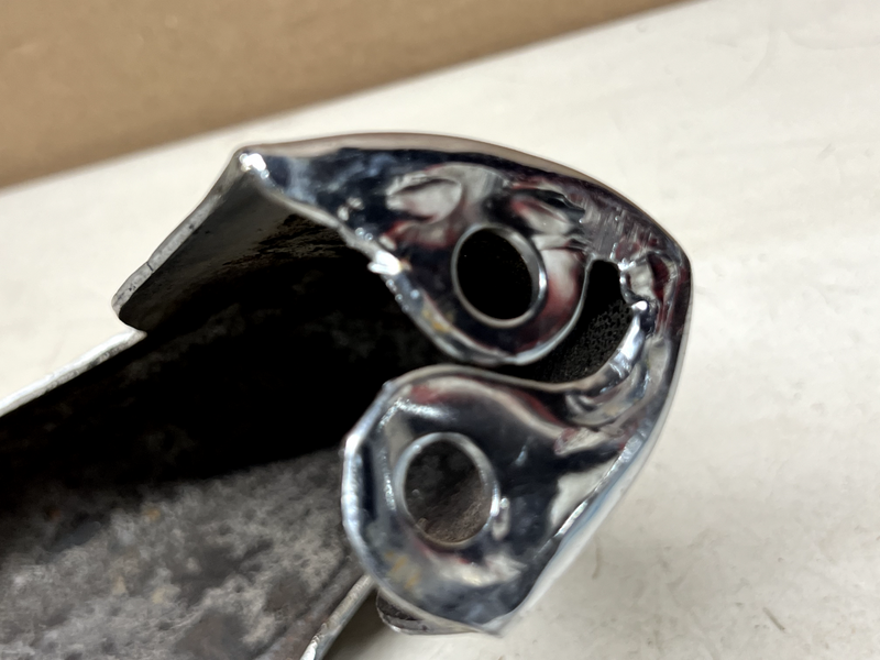 OEM 1966 Chevy Impala LEFT CHROME FRONT BUMPER END *SOLID* Biscayne 66 B37-36