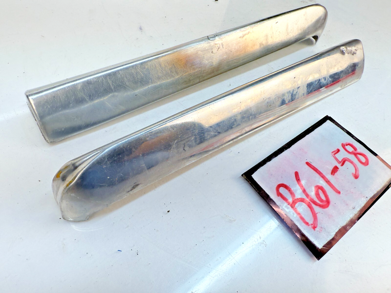 OEM 1960 Chevy Impala Bel Air Wagon Pair of Rear Tail Fin Corner Molding B61-58