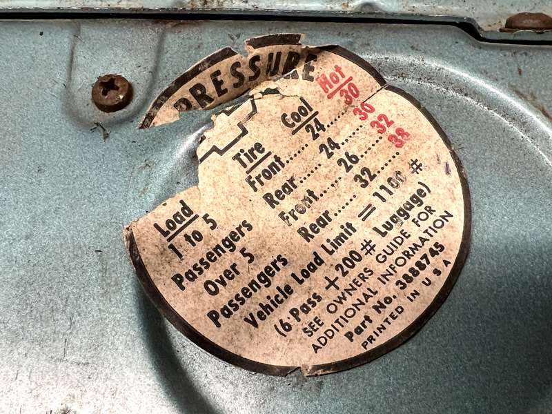 1965 1966 Chevy Impala Glove Box Door Hinge Emblem Belair glovebox 65 66 B36-1