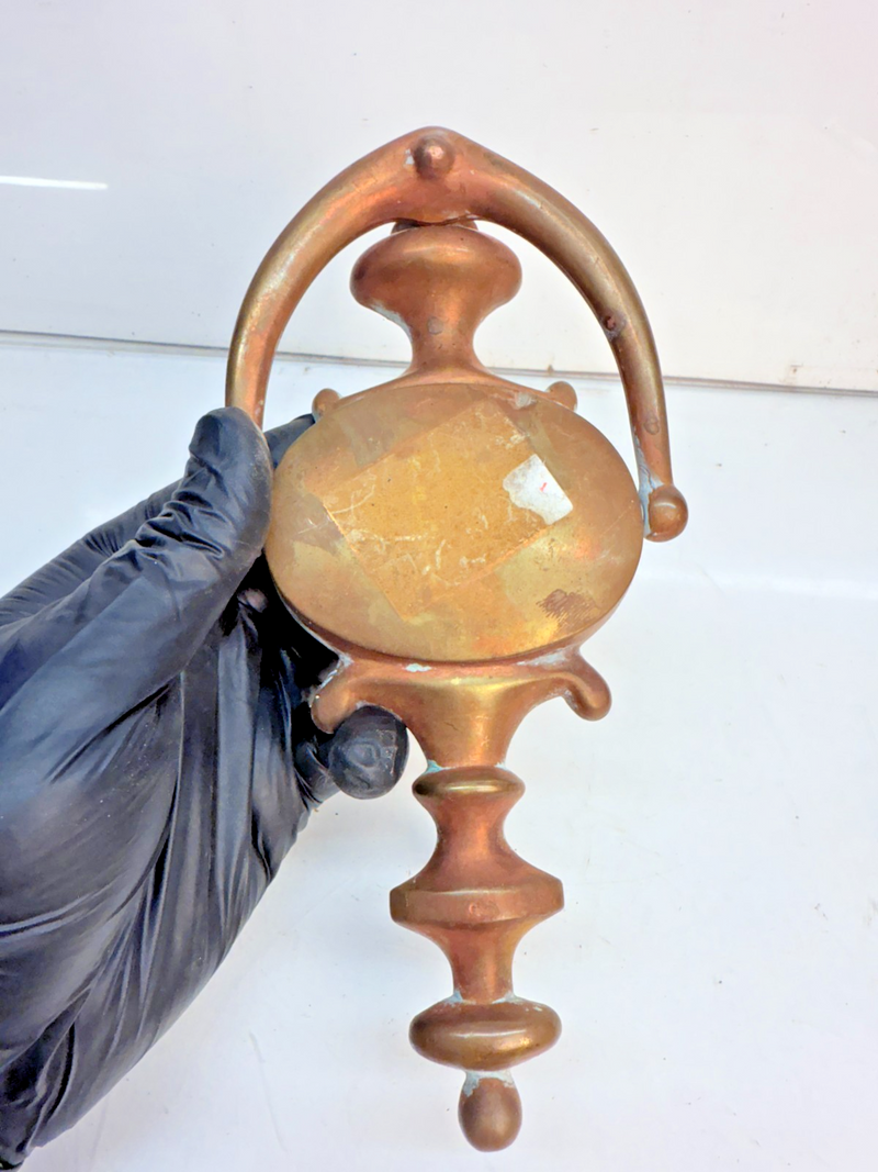 VINTAGE ANTIQUE BRASS TRADITIONAL DOOR KNOCKER 9" B68-15