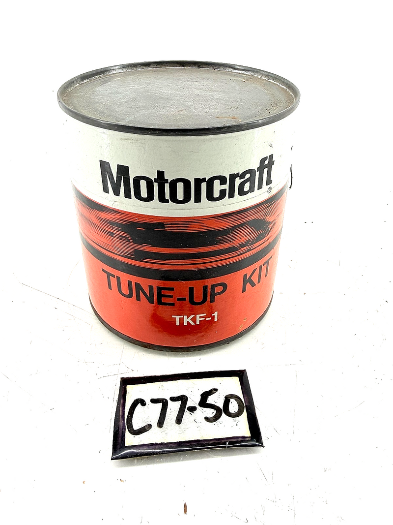Vintage 1966 MOTORCRAFT TUNE-UP KIT CAN TKF-1 AUTOLITE BF42 UNOPENED C77-50