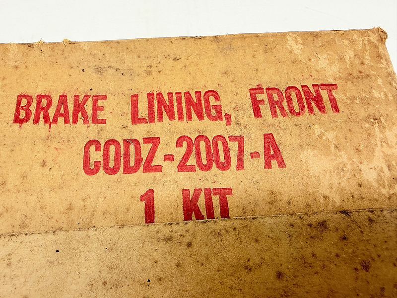 NOS 1960 - 1964 Ford Falcon Comet 6cyl FRONT DRUM BRAKE SHOE LININGS 1962 C63-9