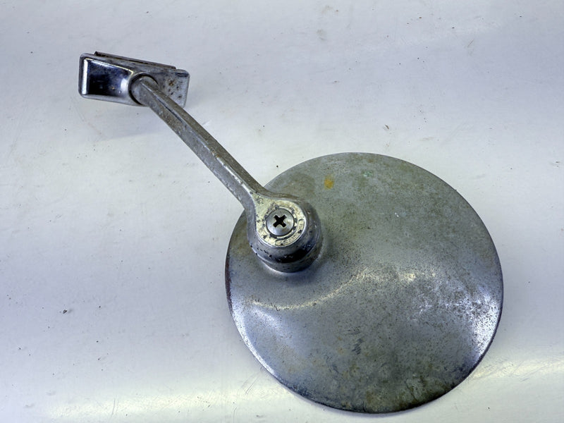 Vintage ROBERK 4" Clamp On Door RAT ROD ROUND Mirror **GREAT PATINA** C27-27