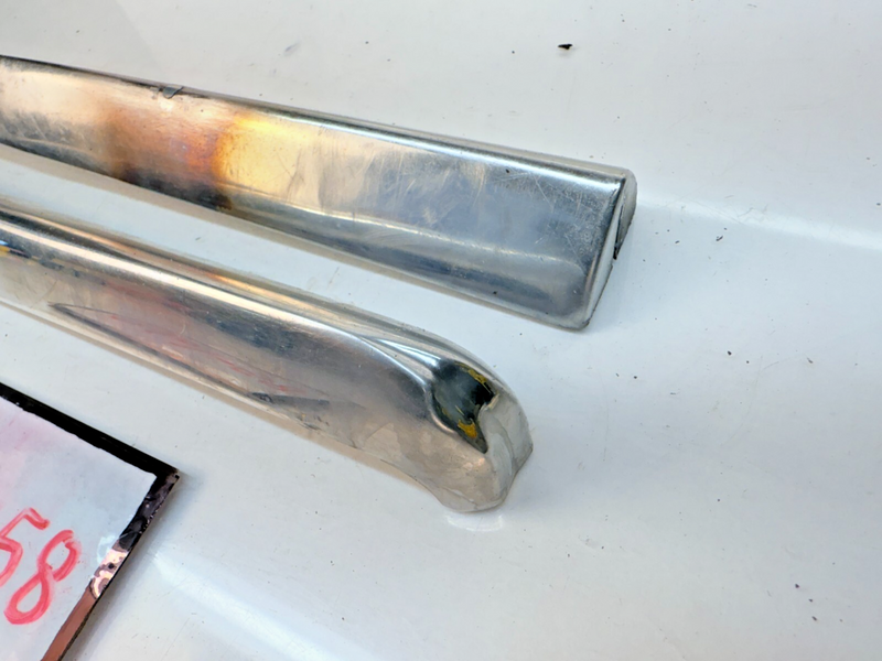 OEM 1960 Chevy Impala Bel Air Wagon Pair of Rear Tail Fin Corner Molding B61-58