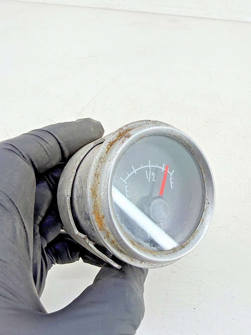 Vintage 1960 - 1970s "WINGS" Truck Hot Rod Fuel Level Gauge Chrome C39-65