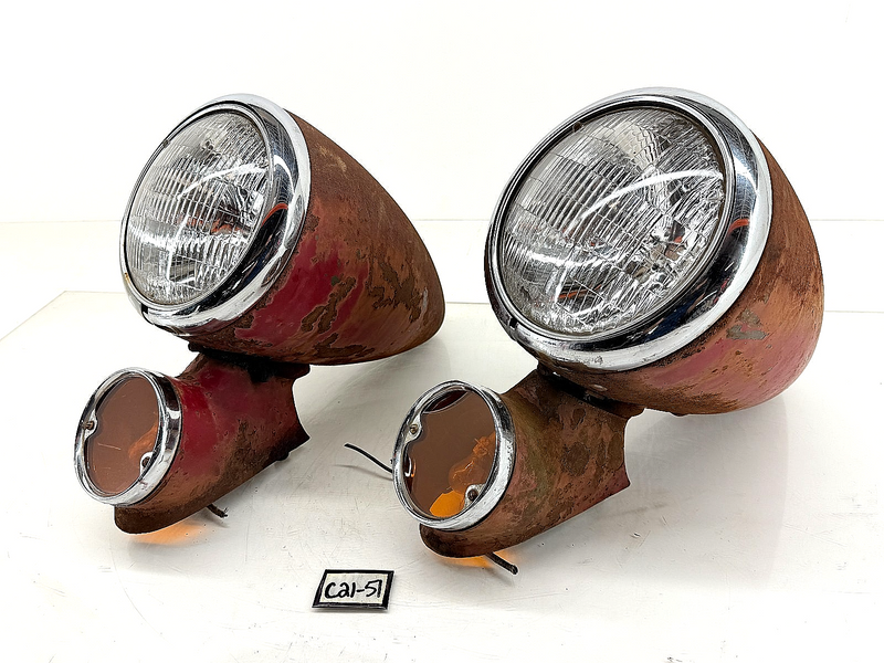 OEM 1938 - 1946 American LaFrance 500 600 Fire Truck Bullet Headlights Rat Rod