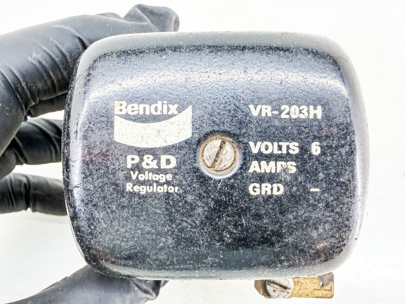 Vintage BENDIX P&D 6 VOLT VOLTAGE REGULATOR VR-203H C47-85