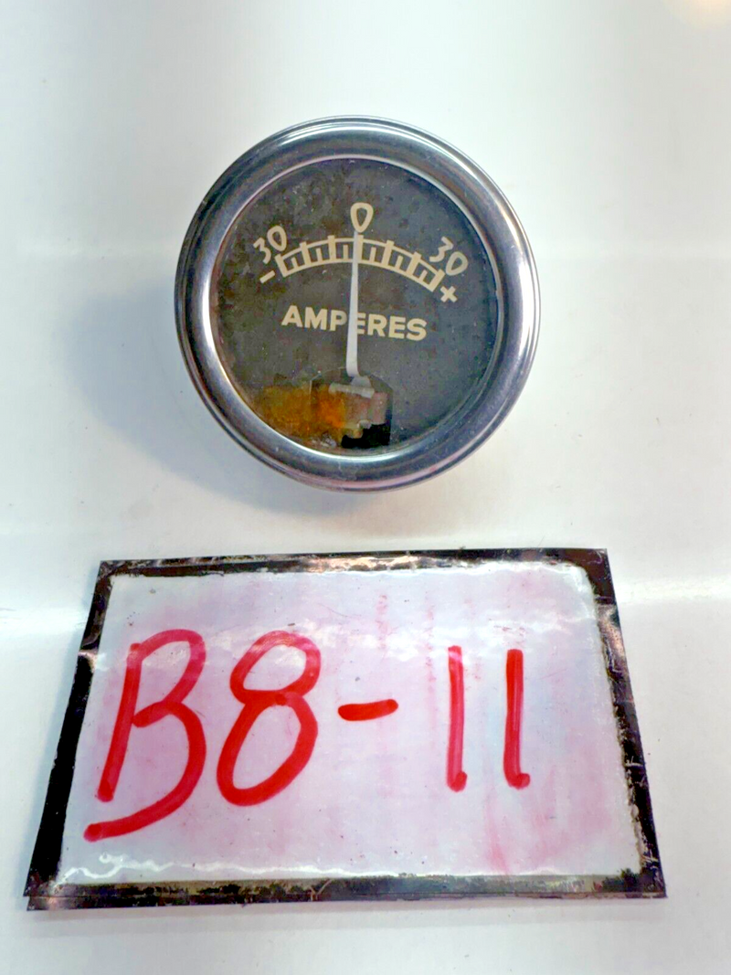 Vintage MF  Amperes Gauge 4015-5-3 Tractor Car Auto Rat Rod B8-11