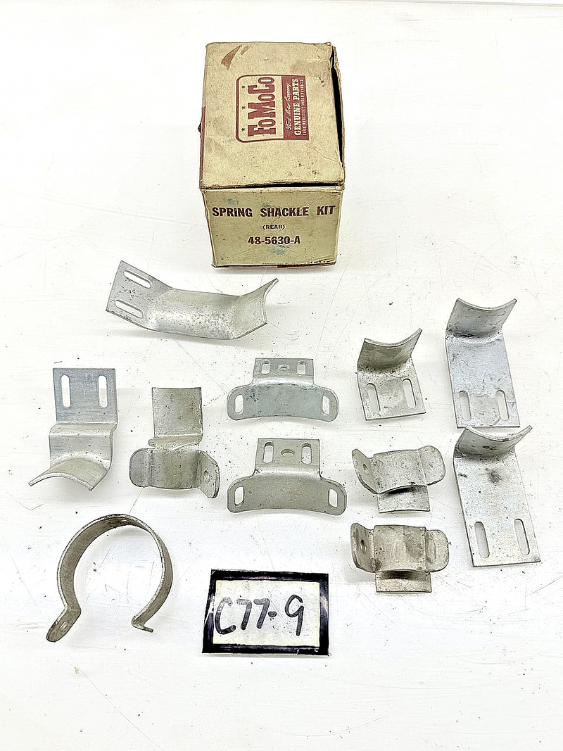 NOS 1936 -1940 FORD CAR TRUCK REAR SPRING SHACKLE KIT 48-5630-A C77-9