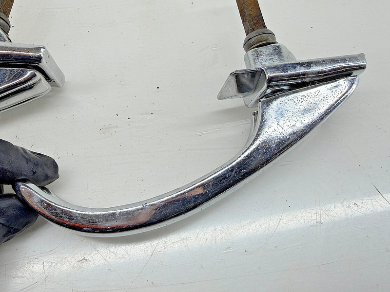 Vintage 1942 - 1947 FORD PASSENGER CAR PAIR OUTSIDE DOOR HANDLES C67-4