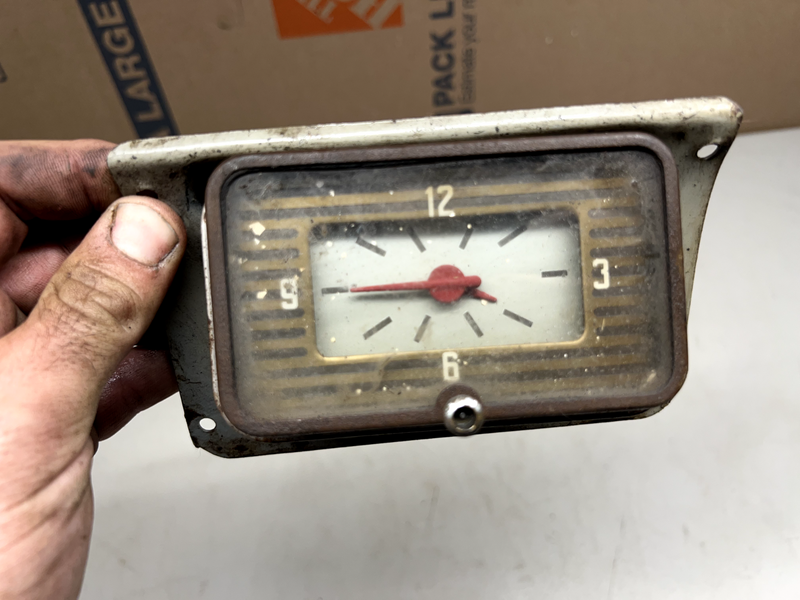 Original 1941 Mercury GLOVE BOX Clock w/ Lens & Bracket 41 RARE Dash U1C-B9