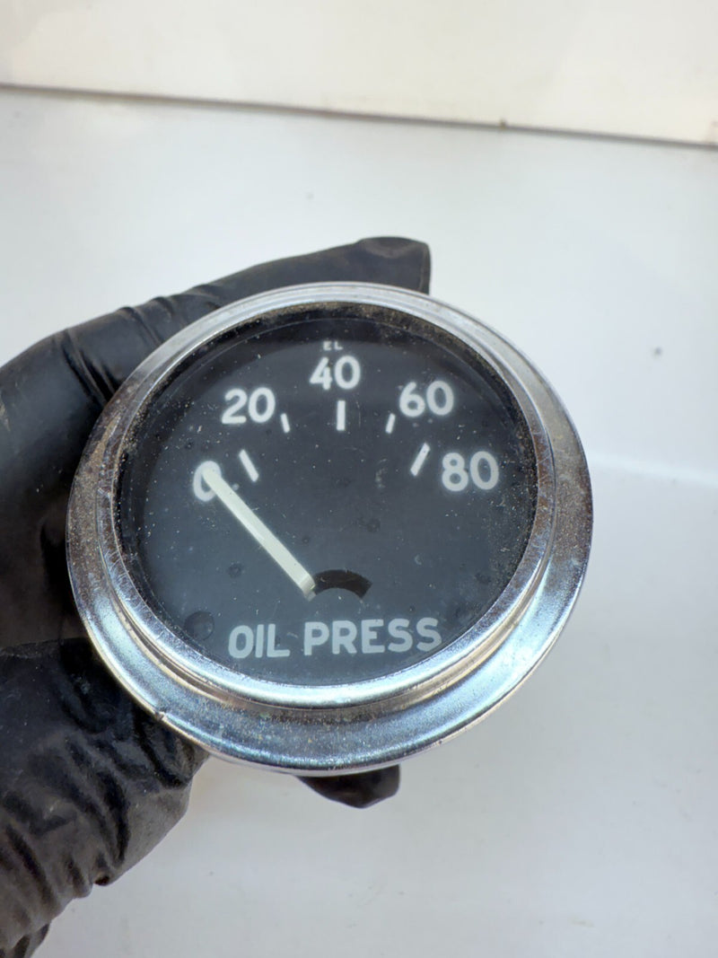 Vintage OEM AC Oil Pressure Gauge 80lbs B62-16