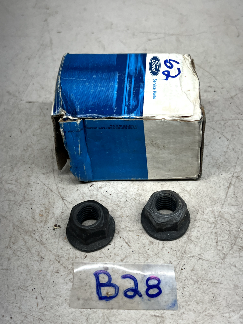 (2) NOS FORD BOX "NUT" HEX FLANGE, PART N800526-S100 B28-62