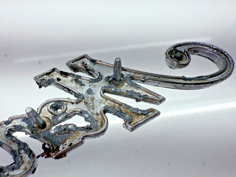 Vintage OME Mercury Script Car Emblem Logo Trim 5”  Metal D3MB8B357 B32-138