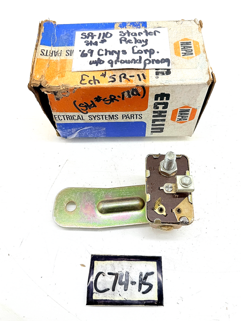 NOS 1969 - 1973 Chrysler Dodge Plymouth Starter Relay Solenoid SR-110 C74-15
