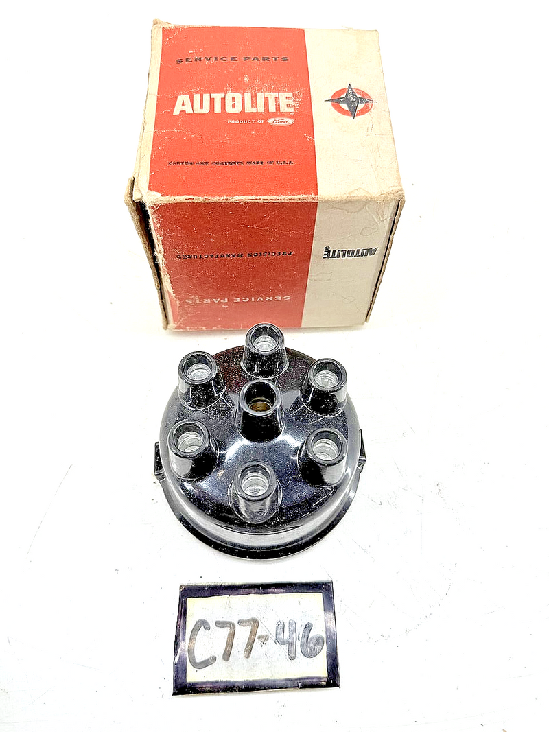 NOS AUTOLITE 6 CYL DISTRIBUTOR CAP IAT-1003 FORD FLATHEAD ERA C77-46